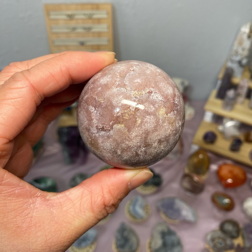 PINK AMETHYST DRUZY CRYSTAL SPHERE